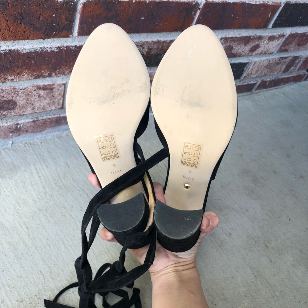 RAYE Ives pump, black wrap up ankle straps - Picture 7 of 8